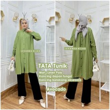 Tata-002 TATA Tunik Kancing Linen Polo